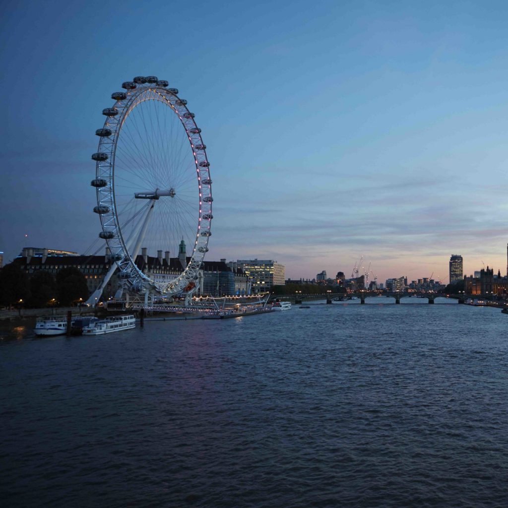 The london eye close to trafalgar square